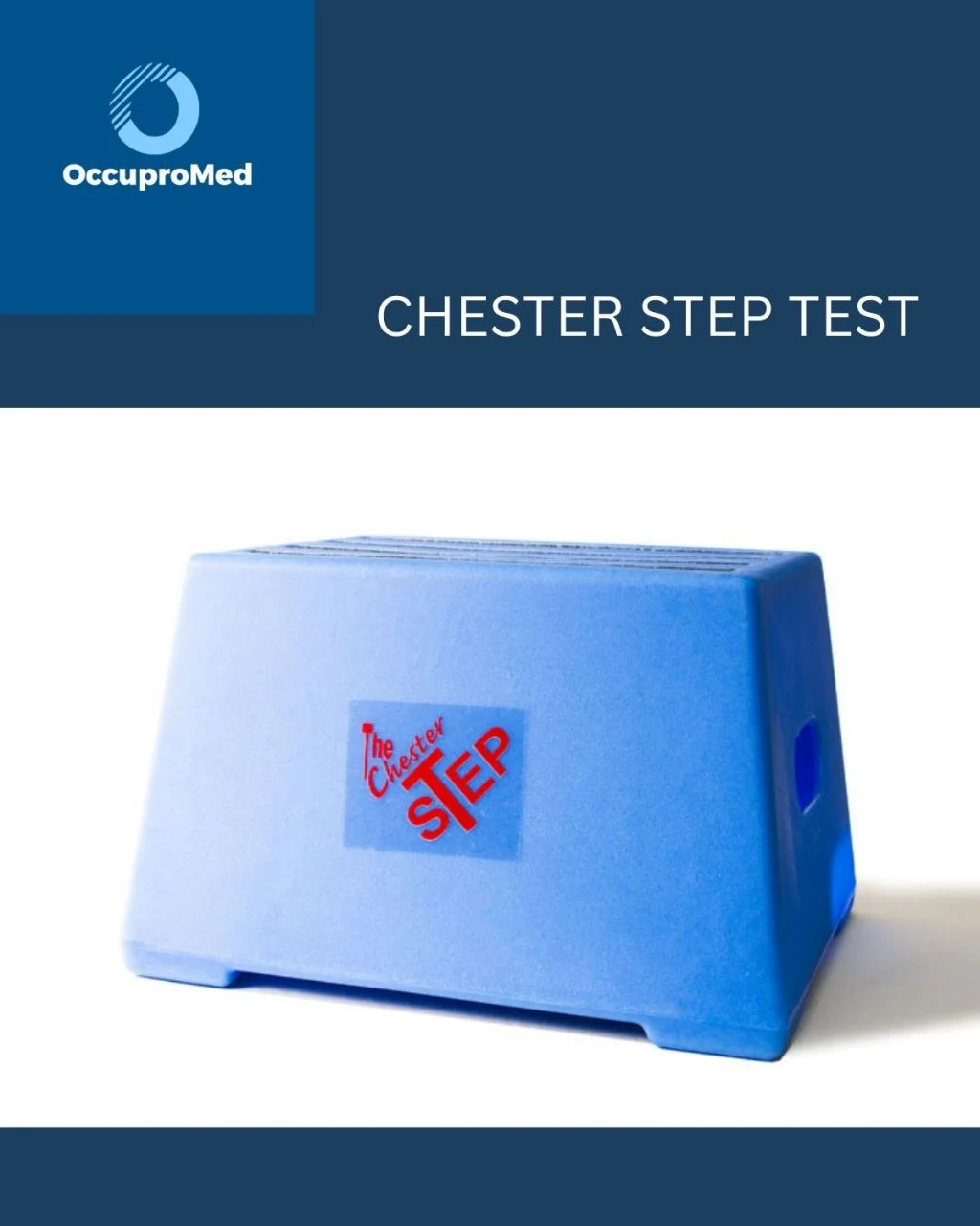 OccuproMed Chester Step Test equipment used for cardiorespiratory fitness assessment